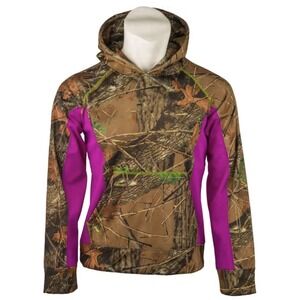 Women's Camouflage Hoodie with Purple Accents
